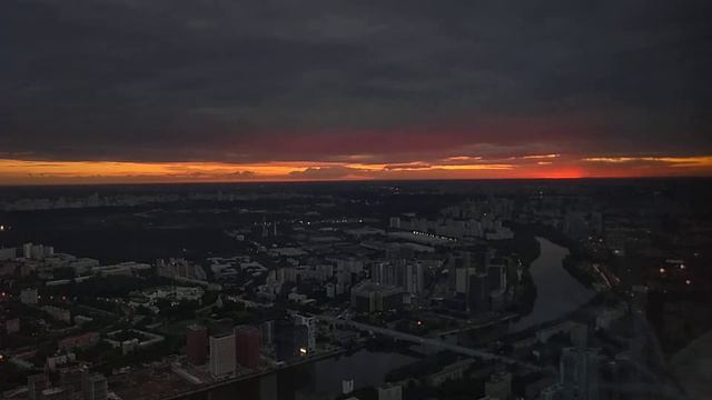 Закат. Москва Сити. смотреть онлайн