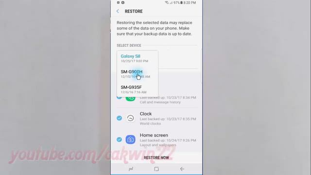 SmartPhone : How To Restore All Phone Data From Samsung Cloud In Samsung Galaxy S8 Or S8+