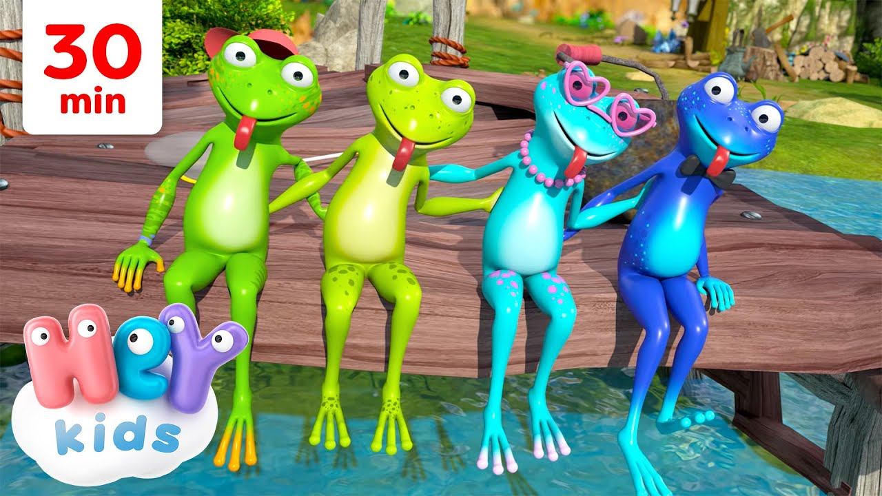 Mh, Mh Macht Der Grüne Frosch  | Lied Mit Tieren Lied Für Kinder | HeyKids Kinderlieder TV