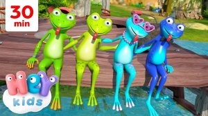 Mh, mh macht der grüne Frosch  | Lied mit Tieren Lied für Kinder | HeyKids Kinderlieder TV