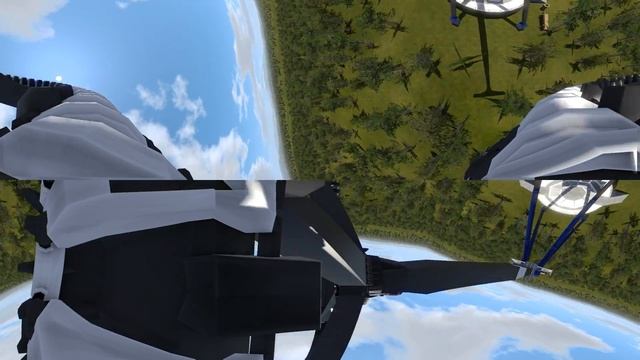 360°Big Swing flat ride Rollercoaster (VR 360 POV) Extreme theme park 3D SBS Simulator Video смотреть онлайн