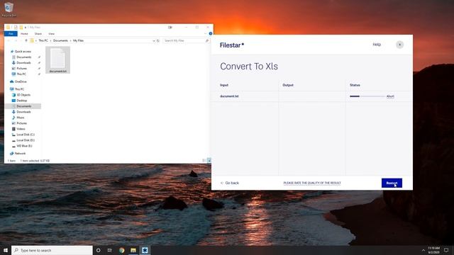 Convert TXT To XLS