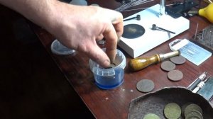 Патинирование монет серной мазью. Бронзы и  серебра аммиаком