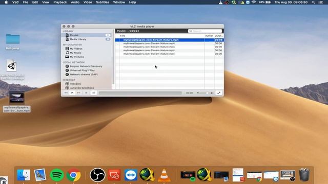 Set Live Wallpapers & Animated Desktop Backgrounds In MAC OS - VLC VERSION