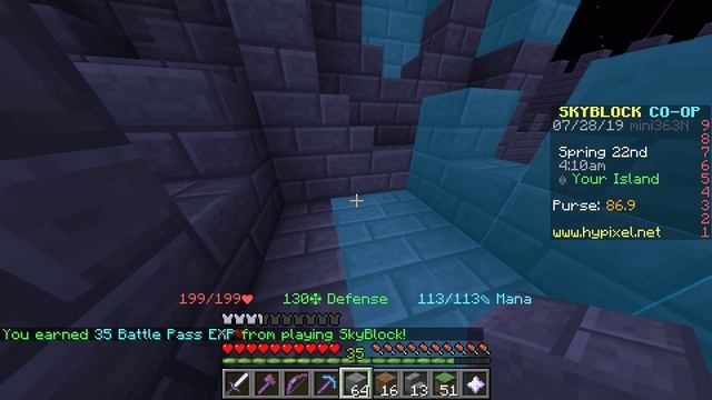 BEHOLD! My Home Land Is TRANSFORMED (Schematica) On The Hypixel Skyblock Minecraft Server!!