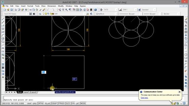 Bài 5 Bài tập thực hành Autocad 2007 смотреть онлайн