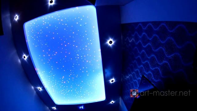 Светящийся потолок "Звездное небо" с подсветкой.Более 100 звезд на 1 квадратный метр. смотреть онлайн