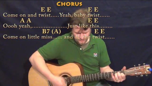 The Twist (Chubby Checker) Strum Guitar Cover Lesson in E with Chords/Lyrics смотреть онлайн