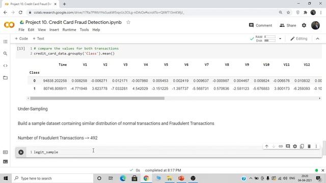 Project 10. Credit Card Fraud Detection using Machine Learning in Python | Machine Learning Project смотреть онлайн