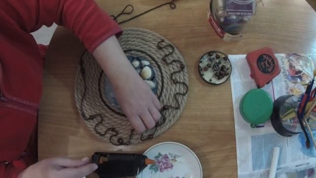 Панно из эпоксидной смолы и джут. Еpoxy resin panel and jute.DIY смотреть онлайн