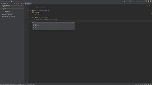 Kotlin: Fibonacci number смотреть онлайн