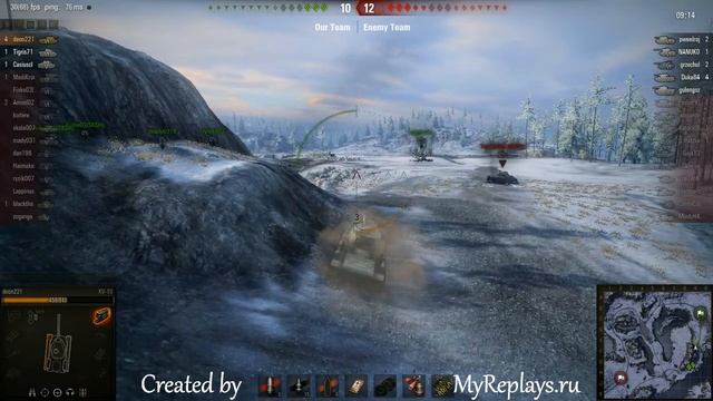 WOT: Arctic Region - KV-1S - 8 frags - смотреть онлайн