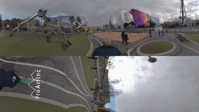 5K Seattle Bike Ride 360° VR Video - Train Station to Space Needle - Seattle Streets смотреть онлайн