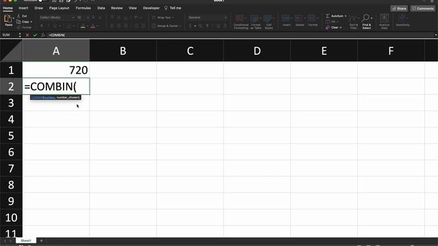2.4.0 Excel-PERMUT() and COMBIN() смотреть онлайн