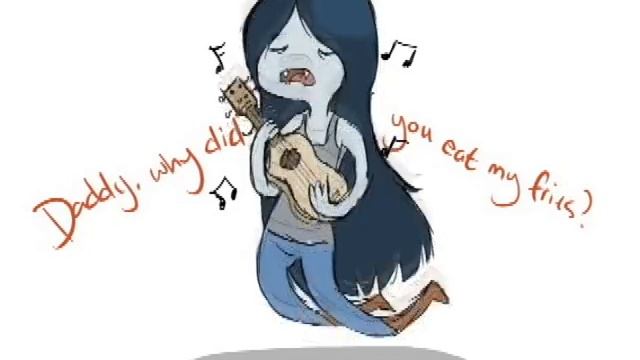 Adventure Time - Daddy, Why Did You Eat My Fries? Marceline ukulele cover смотреть онлайн