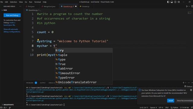 Python: write a program to count the number of occurrences of character in a string смотреть онлайн