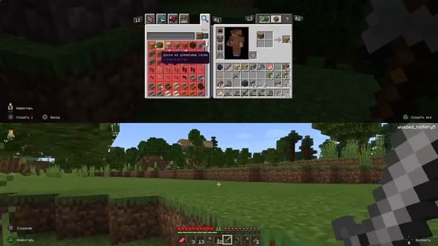 Minecraft_вдвоем на одном экране Ps4