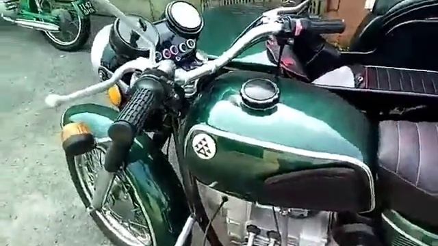 Мотоцикл Днепр МТ 157.8 на ураловской коляске. смотреть онлайн