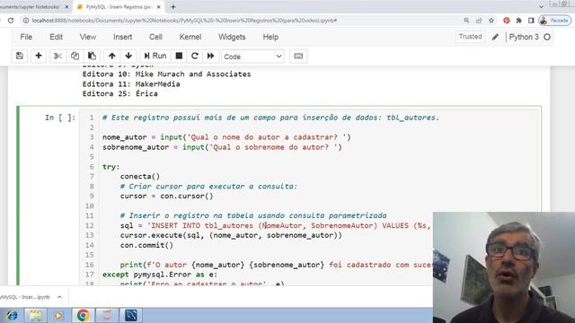 Como inserir registros em banco de dados MySQL com PyMySQL Python смотреть онлайн