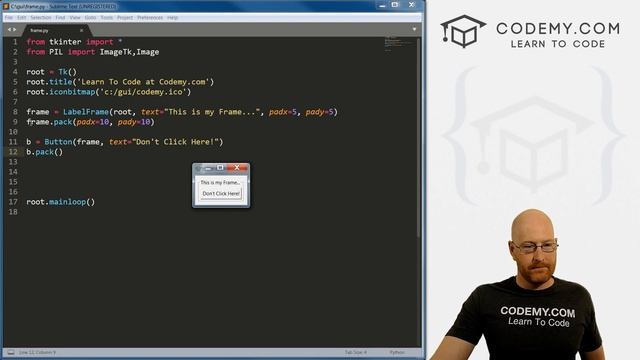 Adding Frames To Your Program - Python Tkinter GUI Tutorial #11 смотреть онлайн