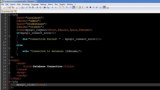 PHP & MySQL Tutorial - 59: Connecting to a Database Using PHP смотреть онлайн