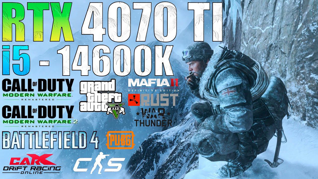 GeForce RTX 4070 Ti + I5 14600K - Test In 10 Games | 1080p |