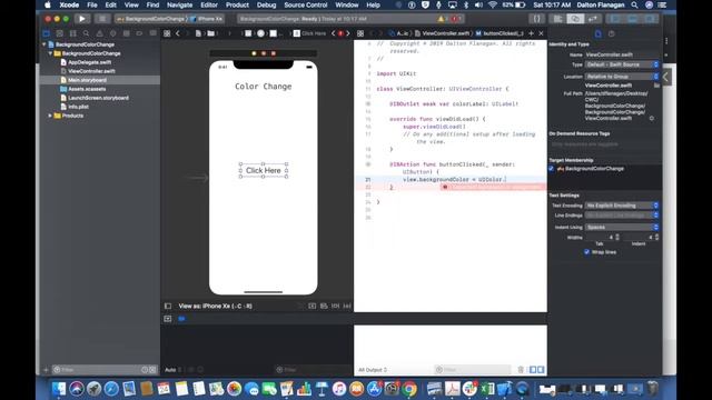 Xcode Background Color Change смотреть онлайн