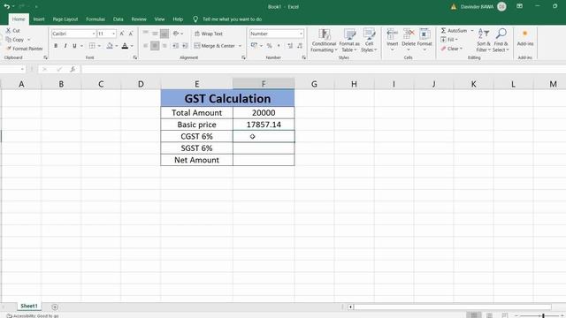 How to Calculate GST in Microsoft Excel | GST Calculator in Excel | GST Calculation #excel #gst смотреть онлайн