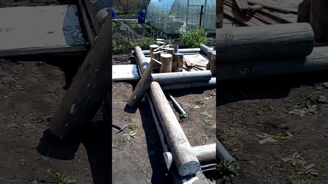 Русский Терем - косяки при сборки бани из оцилиндрованного бревна смотреть онлайн