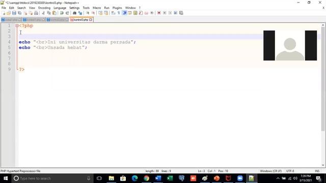 Transfer nilai variabel pada PHP смотреть онлайн