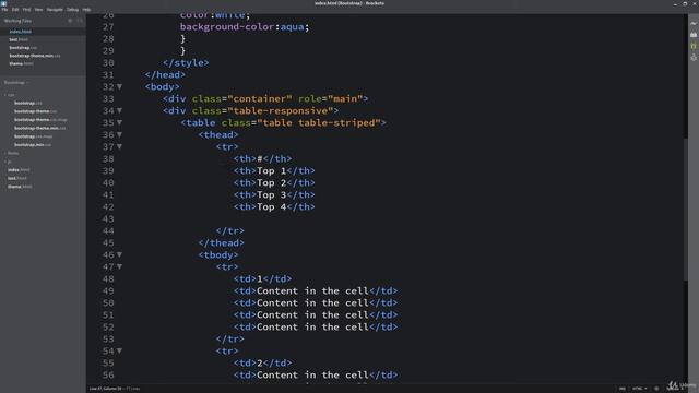 674644 09 Bootstrap Tables Bootstrap Projects Responsive Design Essential Training смотреть онлайн