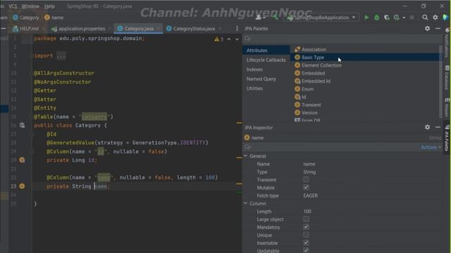 #1.2. Tạo và cấu hình JPA Buddy plugin cho IntelliJ, Category Entity và Category DTO смотреть онлайн