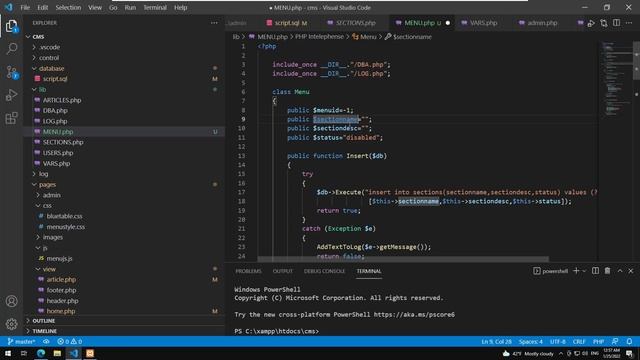 Learning PHP - 038 : Building a simple CMS - Working on customizable side menu смотреть онлайн