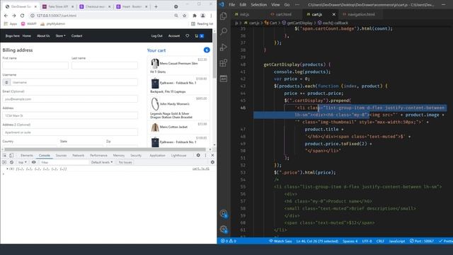 Build An eCommerce Website, Dynamic Shopping Cart, Part 4 - #65 смотреть онлайн