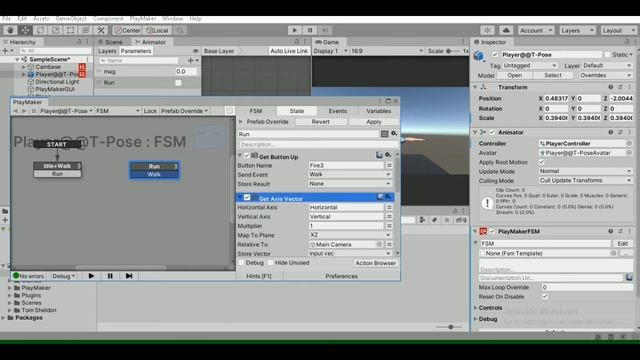 How to make Third Person Character Run and Jump using Unity and Playmaker смотреть онлайн
