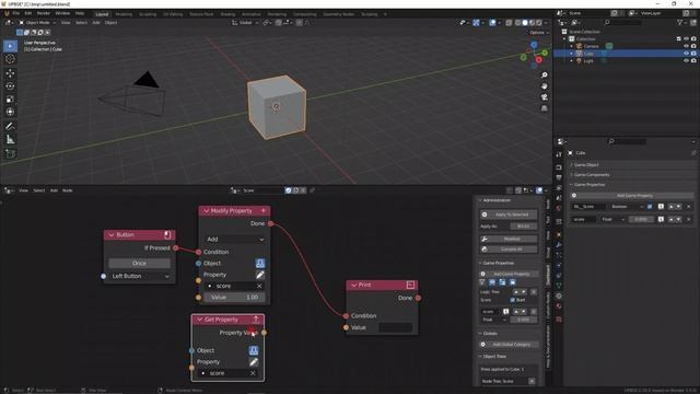 Using properties in UPBGE (variable tutorial) смотреть онлайн