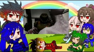 Jurassic world react to Doom Slayer vs scp 096 (part 2). FHD #gachaclub #jurassicworld #doom #scp