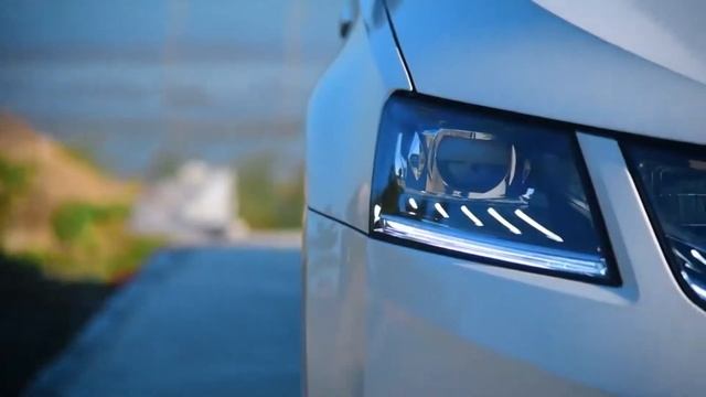 Передние фары Шкода Октавия А7 2017 2019 модель №1, комплектЛ+П, би LED линза, ДХО, арт:MF HL 00065 смотреть онлайн