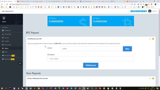 НЕ ПЛАТИТ. SCAM Manoco - MASTERNODES. Спустя месяц: 2 вывода 0.03934 BTC, 18 Ноября 2018 смотреть онлайн