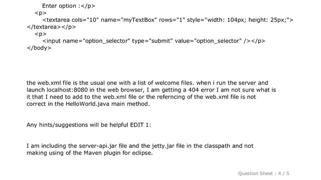 HTML : using embedded jetty to create a web interface смотреть онлайн