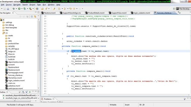 aula 4383 Flex Php Ecommerce esmiucando o codigo de login e cadastro de clientes смотреть онлайн
