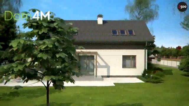 4M236 Проект дачного дома с мансардой, площадью 115м кв смотреть онлайн