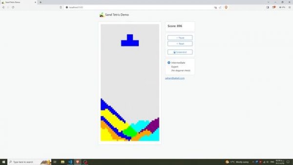 JavaScript Sand Tetris + Code