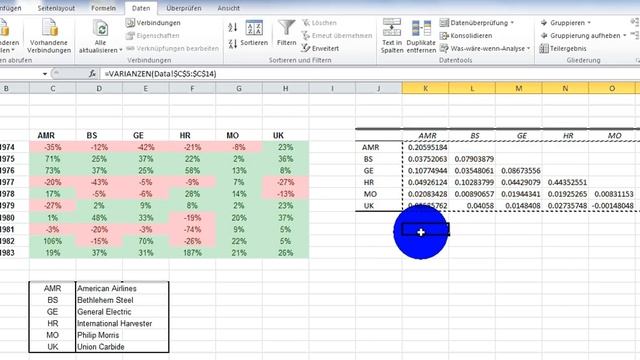 Calculating covariance matrix using Excel смотреть онлайн