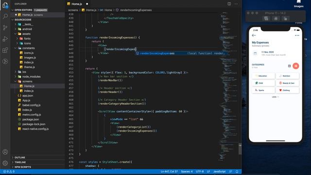 LCRN EP7 - Expense Tracker App - React Native UI смотреть онлайн
