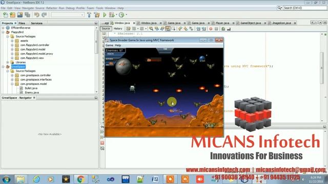 Great Space Invader Game in Java смотреть онлайн