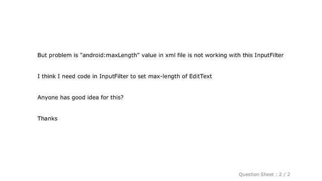 Android : Android:: Set max-length of EditText programmatically with other InputFilter смотреть онлайн