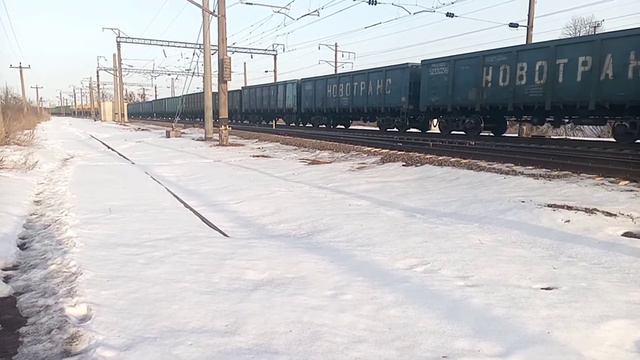 Следование Грузовых составов (+1 РЖД) до станции Здолбунов-Южный по станции Дубно Украина 25.01.202 смотреть онлайн