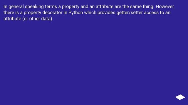 What's the difference between a Python "property" and "attribute"? смотреть онлайн