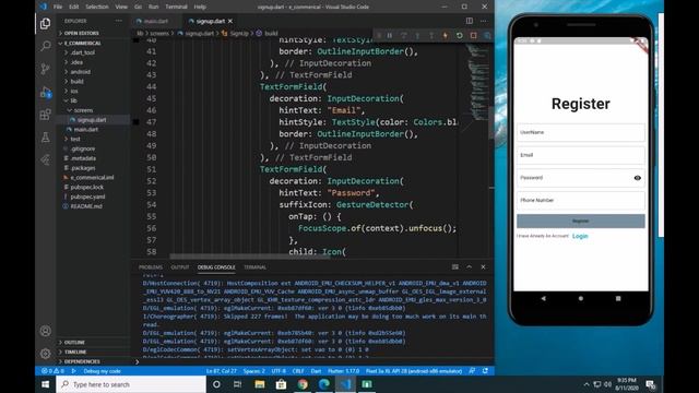 E Commerce App Part 1 SignUp With Full Vaildation In Flutter смотреть онлайн